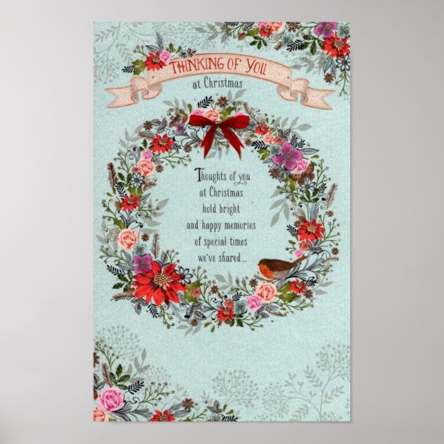 Póster pensando en ti en los navidades (Frente)