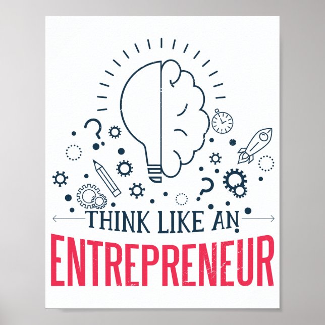 Póster Pensar Como Un Emprendedor (Frente)