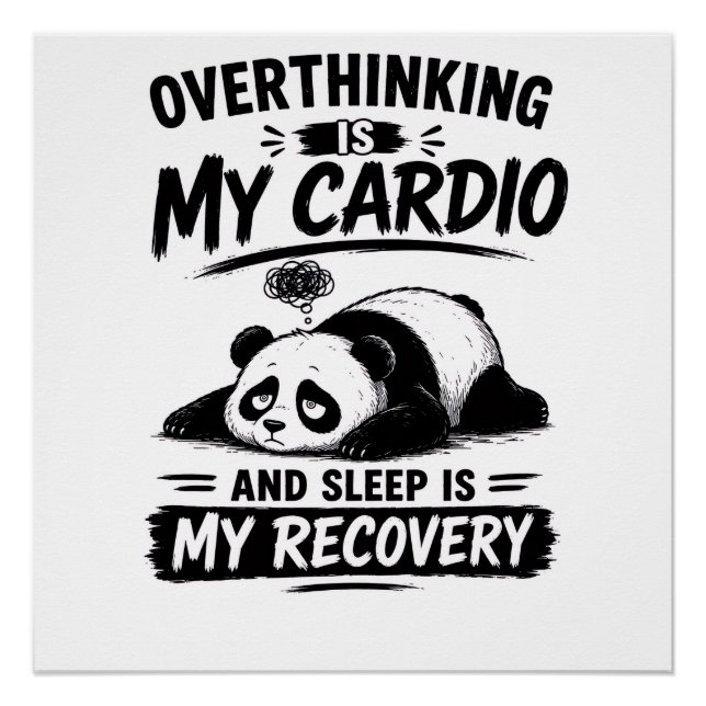 Póster Pensar Demasiado Es Mi Cardio (Anverso)