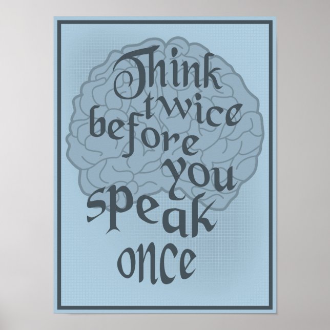 Póster Pensar dos veces (Frente)