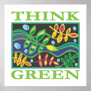 Póster Pensar en el medio ambiente