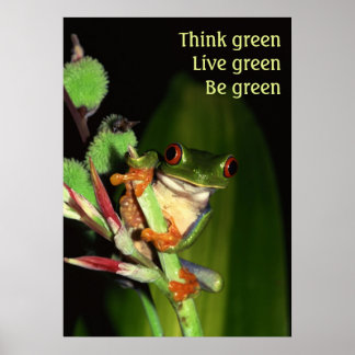 Póster Pensar en el poster verde
