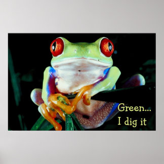 Póster Pensar en el poster verde