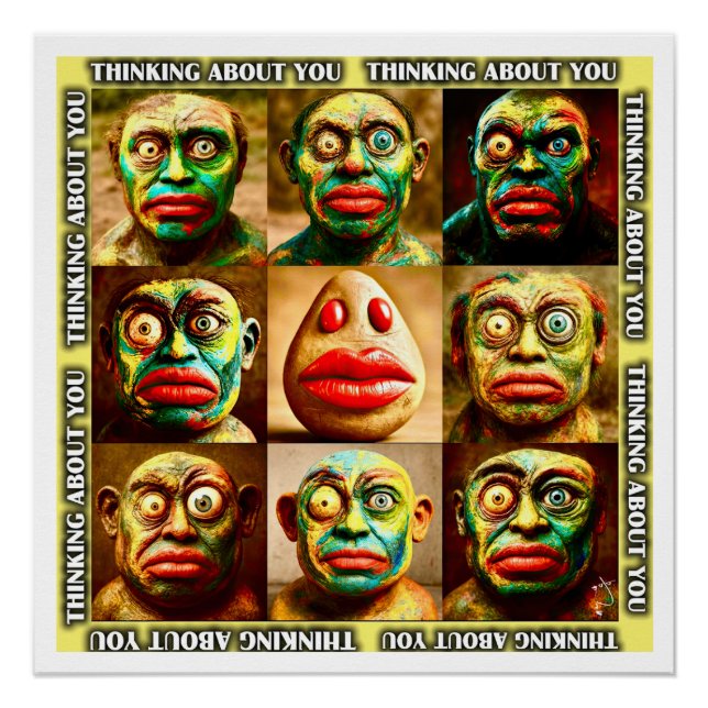 Póster Pensar en ti | COMO USTED Colección (Anverso)