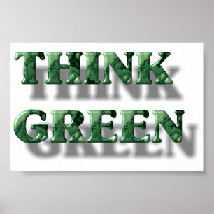 Póster Pensar en verde