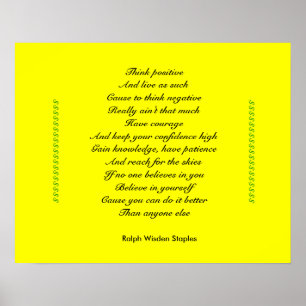 Póster Pensar positivo