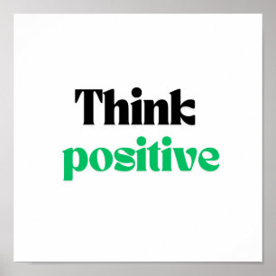 Póster Pensar positivo