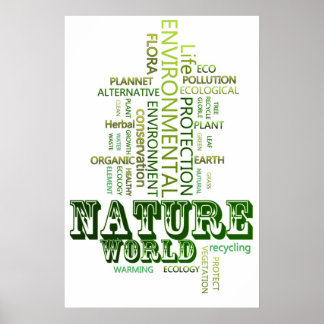 Póster Pensemos en el poster ambiental de la Naturaleza V
