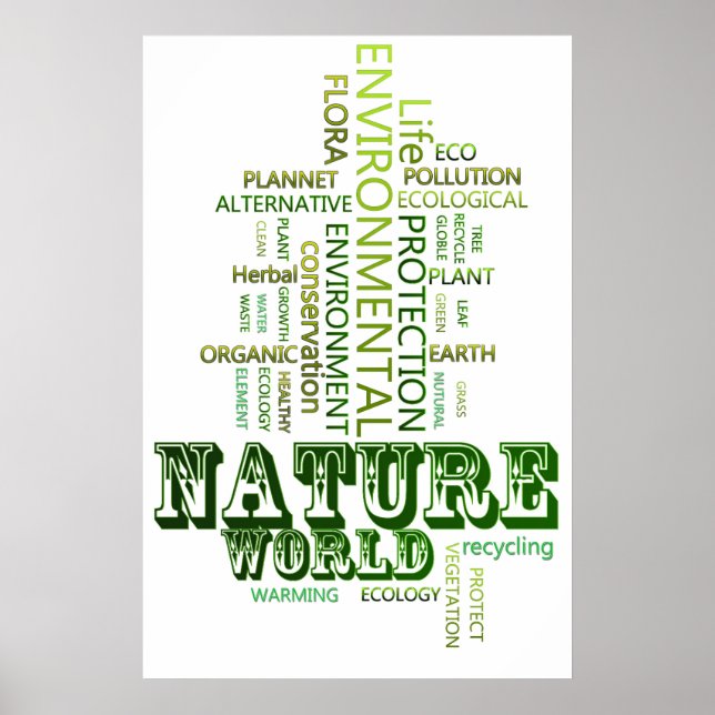 Póster Pensemos en el poster ambiental de la Naturaleza V (Frente)