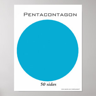 Póster Pentacontagon Poster de Polígono