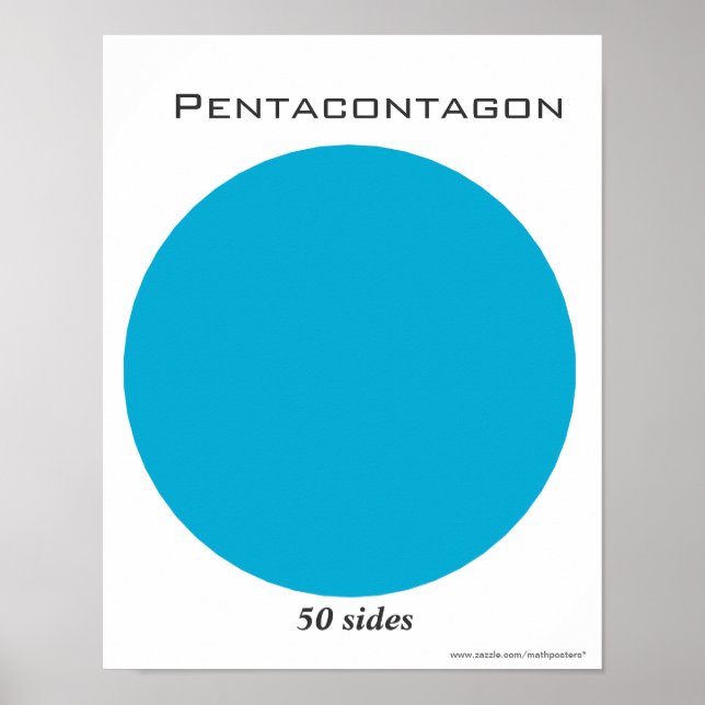 Póster Pentacontagon Poster de Polígono (Frente)