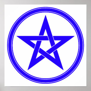 Póster Pentagram azul