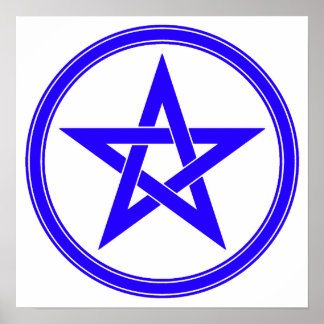 Póster Pentagram azul