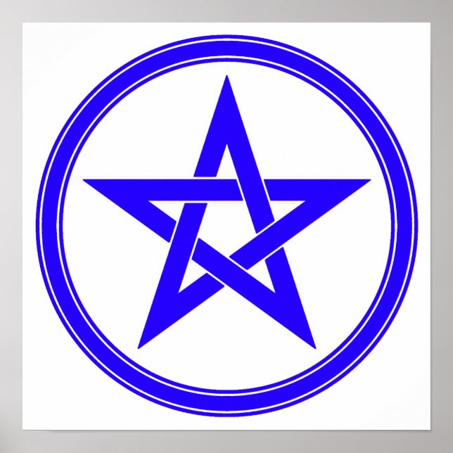 Póster Pentagram azul (Frente)