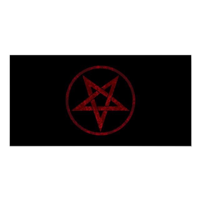 Póster Pentagram del diablo Rojo (Anverso)
