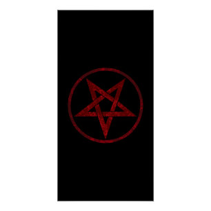 Póster Pentagram del diablo Rojo