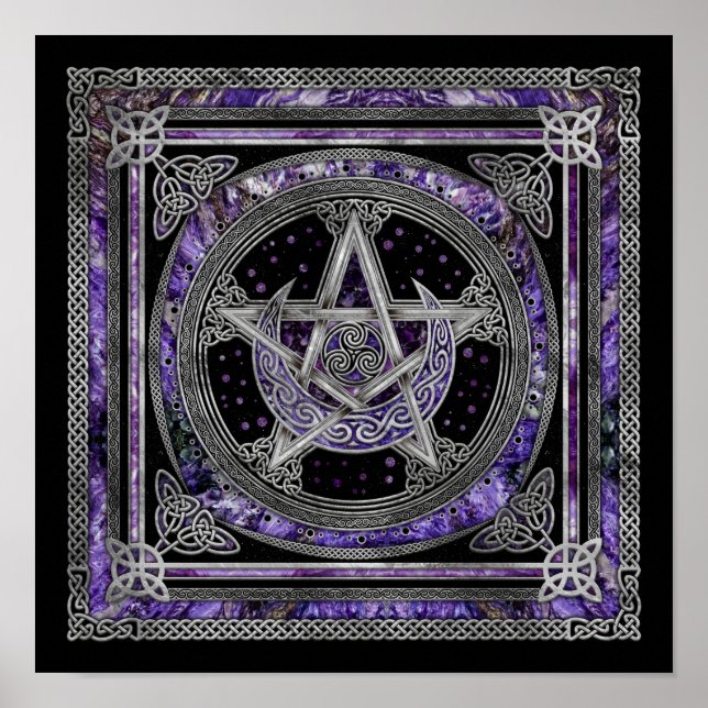 Póster Pentagram Triskelion Ametist Moon (Frente)