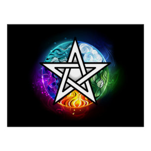 Póster Pentagrama de Wiccan
