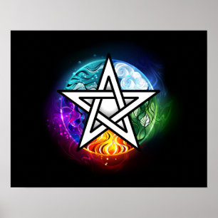 Póster Pentagrama de Wiccan