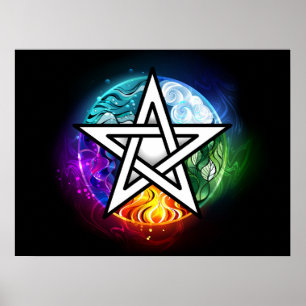 Póster Pentagrama de Wiccan