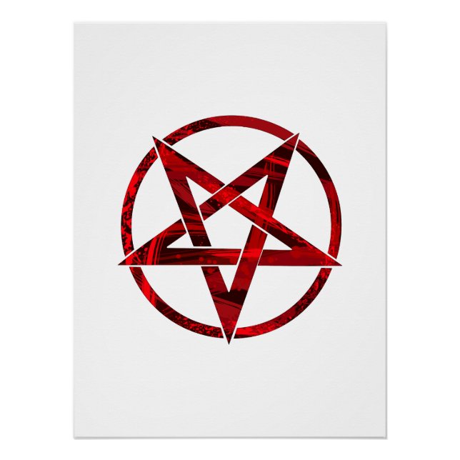 Póster Pentagrama del Diablo Rojo (Anverso)