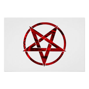 Póster Pentagrama del Diablo Rojo