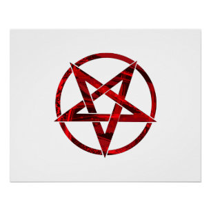 Póster Pentagrama del Diablo Rojo
