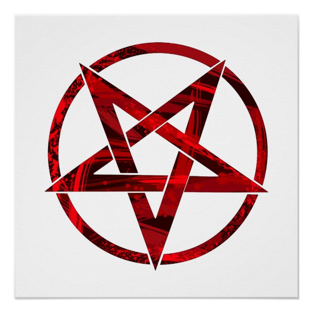 Póster Pentagrama del Diablo Rojo (Anverso)
