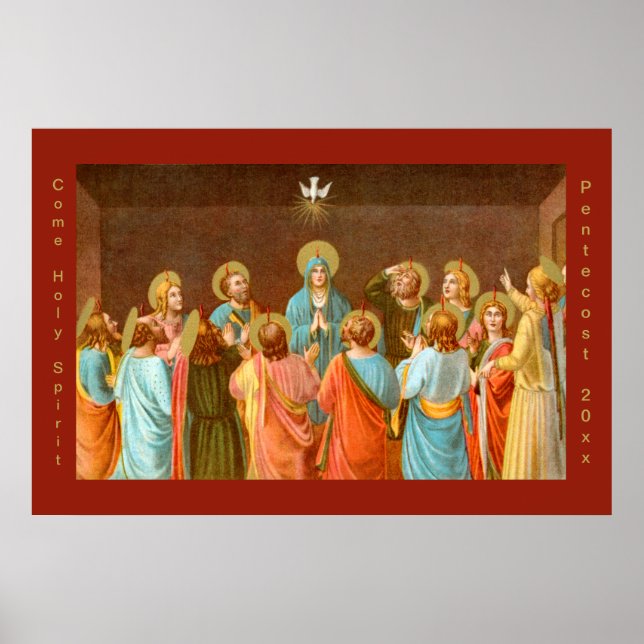 Póster Pentecostés: Descenso del Espíritu Santo (SB 01) (Frente)