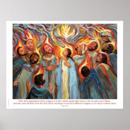 Póster Pentecostés Lenguas del Poster del fuego
