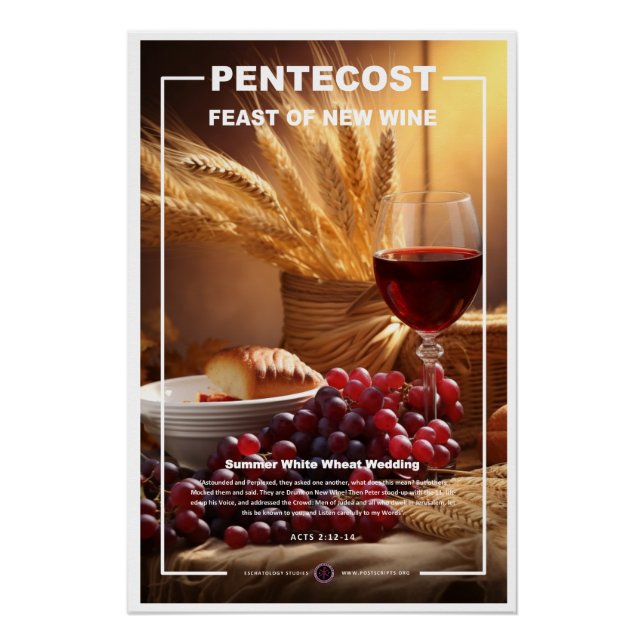 Póster Pentecostés - Nuevo vino (Anverso)