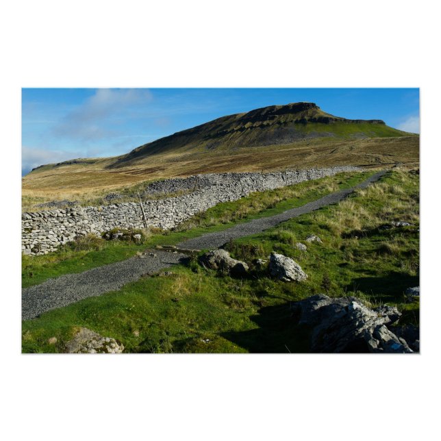 Póster Penyghent visto desde el sendero que conduce (Anverso)