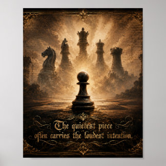 Póster peón de ajedrez