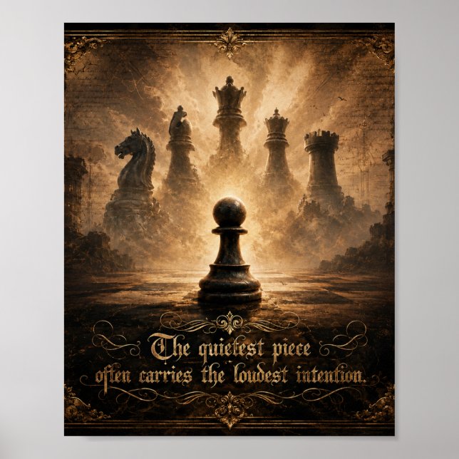 Póster peón de ajedrez (Frente)