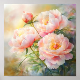 Póster Peonies