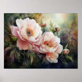 Póster Peonies