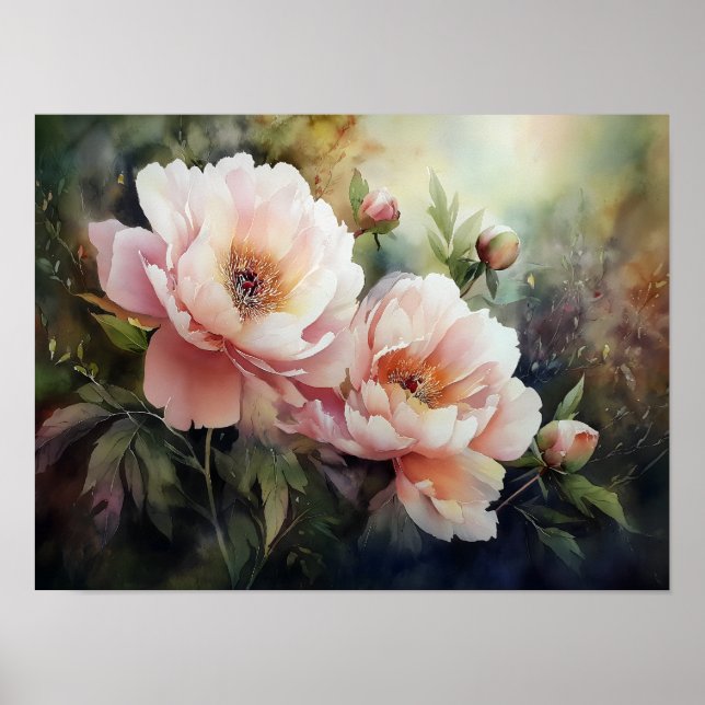 Póster Peonies (Frente)