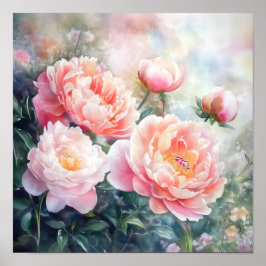 Póster Peonies