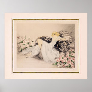 Póster Peonies, 1935 por Louis Icart