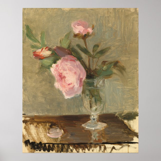 Póster Peonies - Bella Artes de Berthe Morisot (Frente)