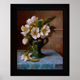 Póster Peonies en una maleta por Hans Zatzka