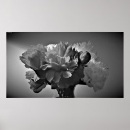 Póster Peonies - Noir,
