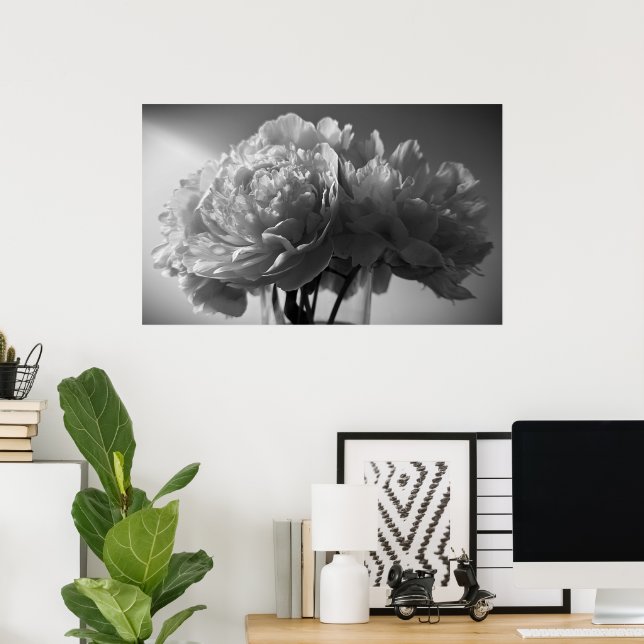 Póster Peony, (Oficina en casa)
