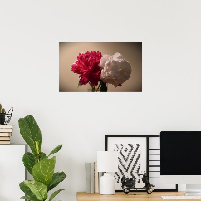 Póster Peony, (Oficina en casa)