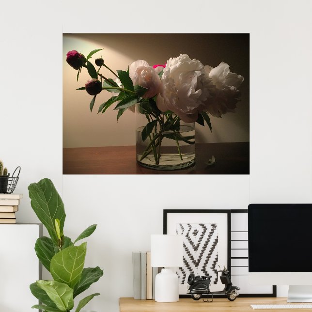 Póster Peony, (Oficina en casa)
