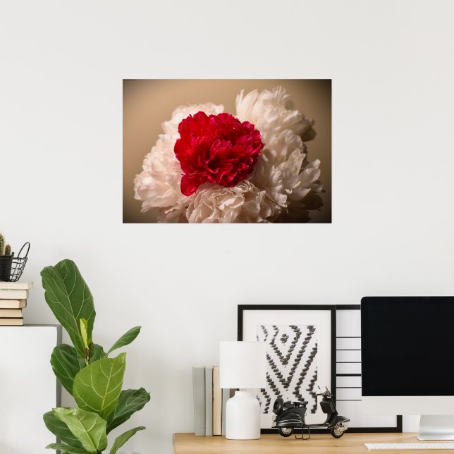 Póster Peony, (Oficina en casa)