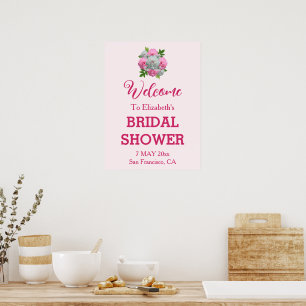 Póster Peony Bouquet Bridal Shower