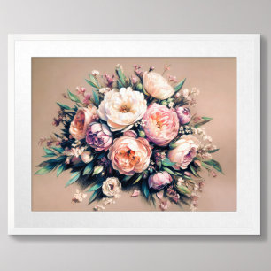 Póster Peony Bouquet Pink