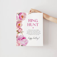 Peony brillante anillo rosa caza juego de ducha de
