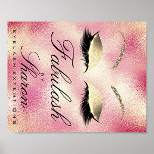 Póster Peony de Sharon del purpurina del oro del nombre